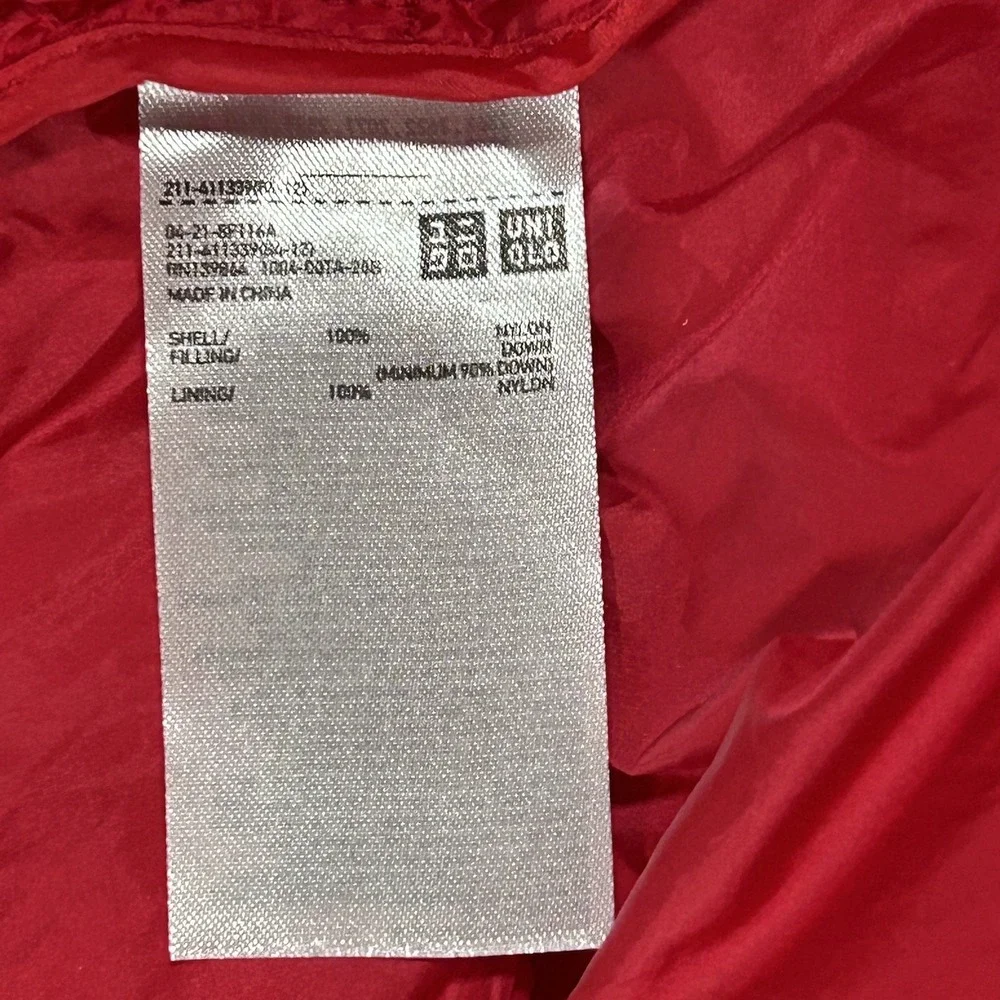 Uniqlo Boys Down Puffer Jacket Coat Winter Warm‎ Lightweight Packable Red Large